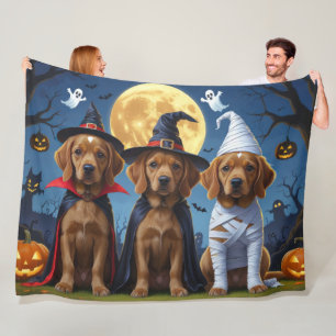 Chihuahua Dog Pumpkin Halloween Funny Fleece Blanket