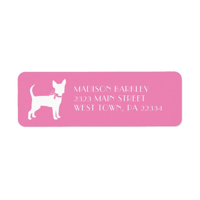 Chihuahua Dog Puppy Label (Front)