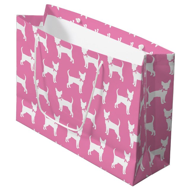 Chihuahua Dog Puppy Large Gift Bag (Front Angled)