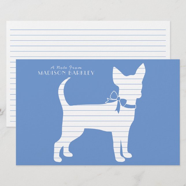Chihuahua Dog Puppy Stationery (Front/Back)