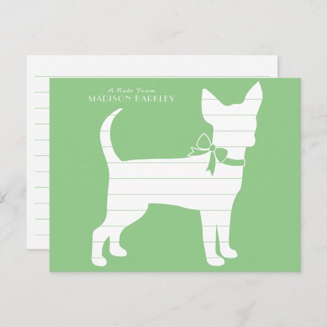 Chihuahua Dog Puppy Thank You Card (Front/Back)