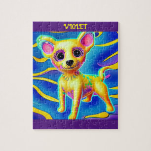CHIHUAHUA DOG PUZZLE WITH PERSONALIZED NAME.
