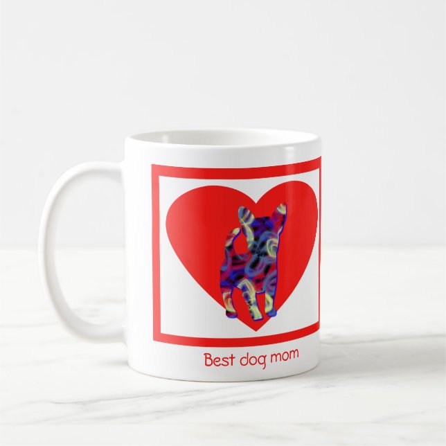Chihuahua Dog Red Valentine’s Day Heart Coffee Mug (Left)