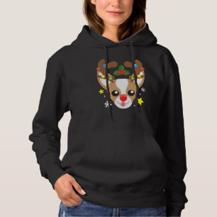 Chihuahua Dog Reindeer Funny Cute Dog Mum Dad Chri Hoodie