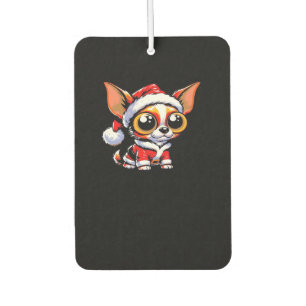 Chihuahua Dog Santa Classic T-Shirt Car Air Freshener