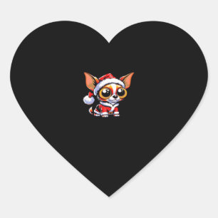 Chihuahua Dog Santa Classic T-Shirt Heart Sticker