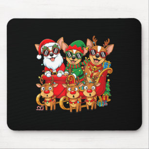 Chihuahua Dog Santa Reindeer Elf Christmas Womens Mouse Mat