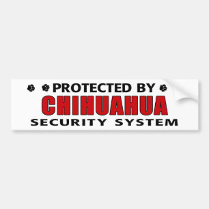 Chihuahua Dog Security Bumper Sticker