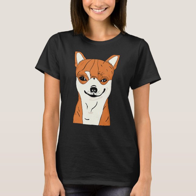 Chihuahua Dog Shirt Funny Chihuahua Smiling Face (Front)