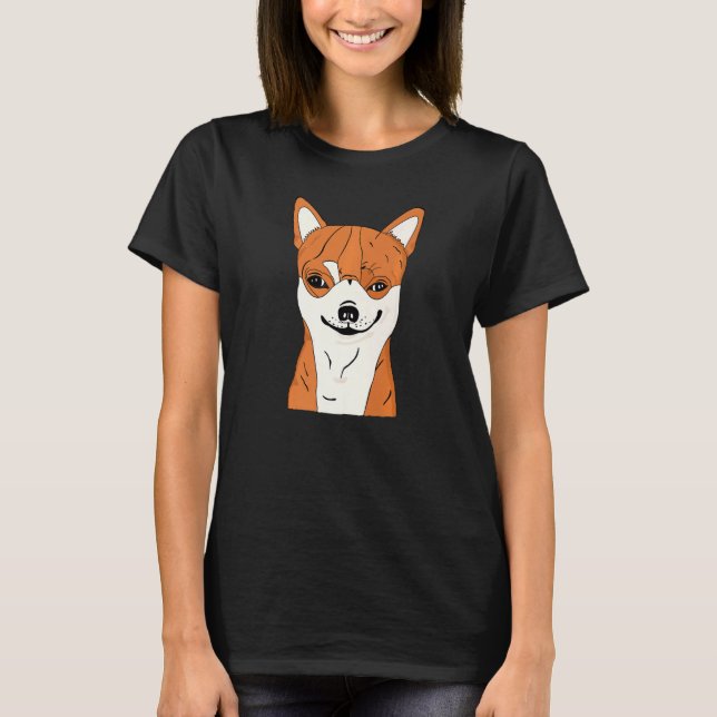 Chihuahua Dog Shirt Funny Chihuahua Smiling Face P (Front)