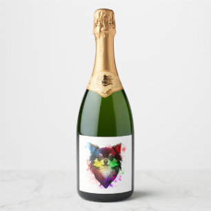 Chihuahua Dog Sparkling Wine Label