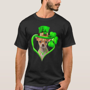 Chihuahua Dog St Patricks Day Lover Irish Shamrock T-Shirt