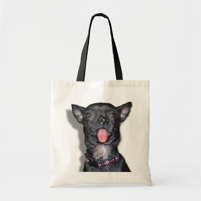 Chihuahua Dog Tongue Tote Bag (Front)