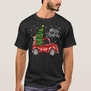Chihuahua Dog Truck Merry Christmas Dog T-Shirt