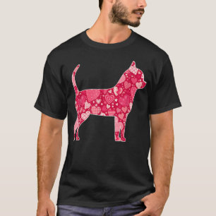 Chihuahua Dog Valentines Day Cute Hearts Puppy Lov T-Shirt
