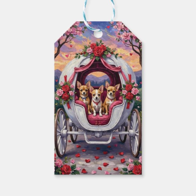 Chihuahua Dog Valentine's Day Gift Tags (Front)