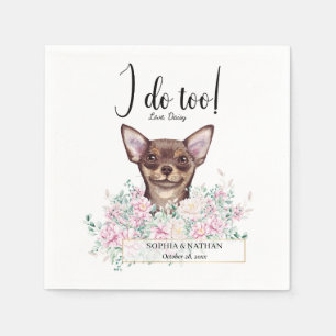 Chihuahua Dog Wedding Cocktail Napkins