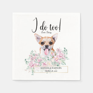 Chihuahua Dog Wedding Cocktail Napkins