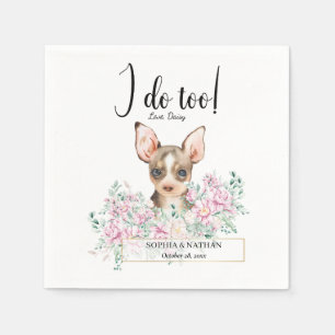 Chihuahua Dog Wedding Cocktail Napkins