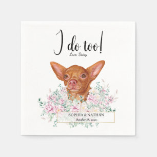 Chihuahua Dog Wedding Cocktail Napkins