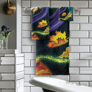 Chihuahua Dog Witch Halloween  Bath Towel Set