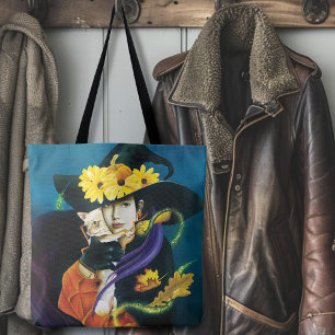 Chihuahua Dog Witch Halloween Tote Bag