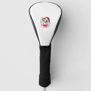 Chihuahua Dog With Coquette Bow Christmas Matching Golf Head Cover