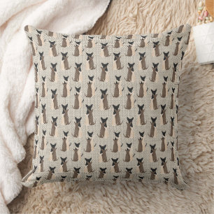 Chihuahua Dogs and Hearts  Cushion