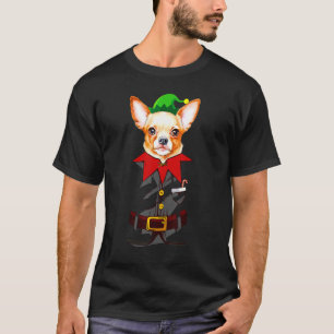 Chihuahua Dogs Elf Christmas Tee Xmas For Dog