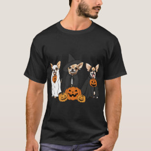 Chihuahua Dogs Lovers Ghost Witch Mummy Halloween T-Shirt