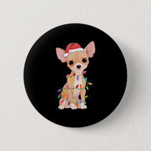 Chihuahua Dogs Tree Christmas Sweater Xmas Gifts 6 Cm Round Badge