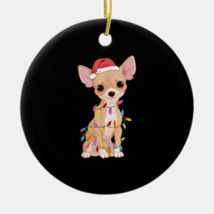 Chihuahua Dogs Tree Christmas Sweater Xmas Gifts Ceramic Tree Decoration