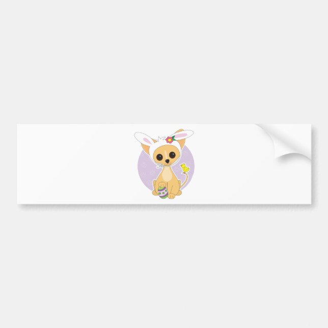 Chihuahua Easter Bumper Sticker (Front)