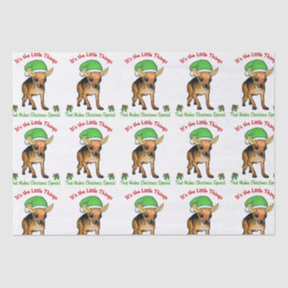 Chihuahua Elf Christmas Tissue Paper