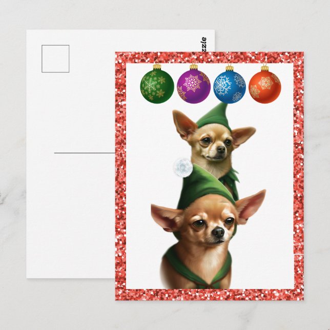 Chihuahua Elves  Postcard (Front/Back)