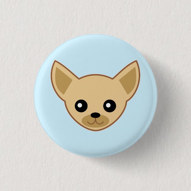 Chihuahua Face 3 Cm Round Badge (Front)