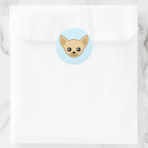 Chihuahua Face Classic Round Sticker