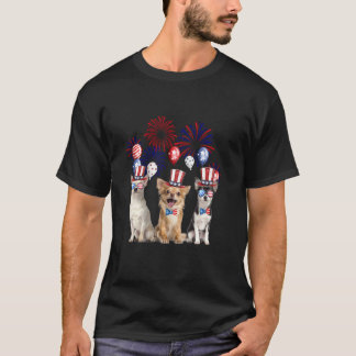Chihuahua Firework Sunglasses America Dog 4th Of J T-Shirt