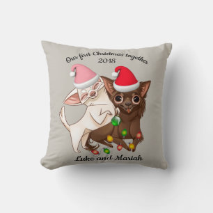 Chihuahua First Christmas Pillow