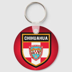 Chihuahua Flag Key Ring