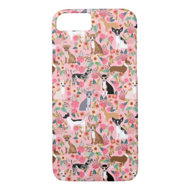 Chihuahua Florals iphone case - phone cases (Back)