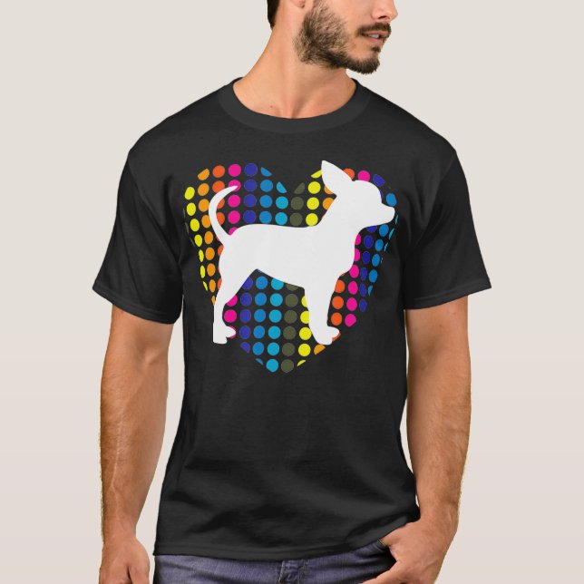 Chihuahua for women cute Chihuahuas dog heart T-Shirt (Front)