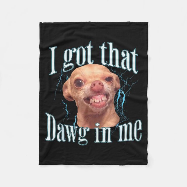 Chihuahua Funny Meme  Fleece Blanket (Front)