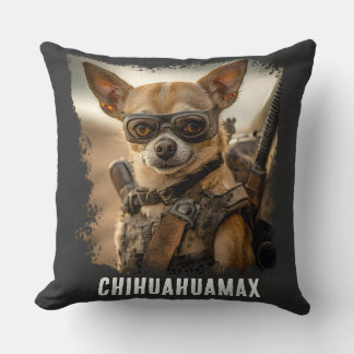 Chihuahua Fury: Mad Edition" Cushion