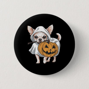 Chihuahua Ghost Dog Halloween 6 Cm Round Badge