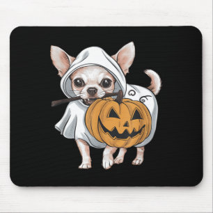 Chihuahua Ghost Dog Halloween Mouse Mat