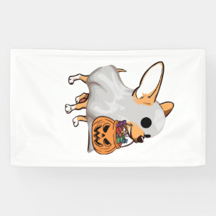 Chihuahua Ghost Pumpkin Halloween Shirt Banner
