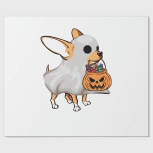 Chihuahua Ghost Pumpkin Halloween Shirt Wrapping Paper