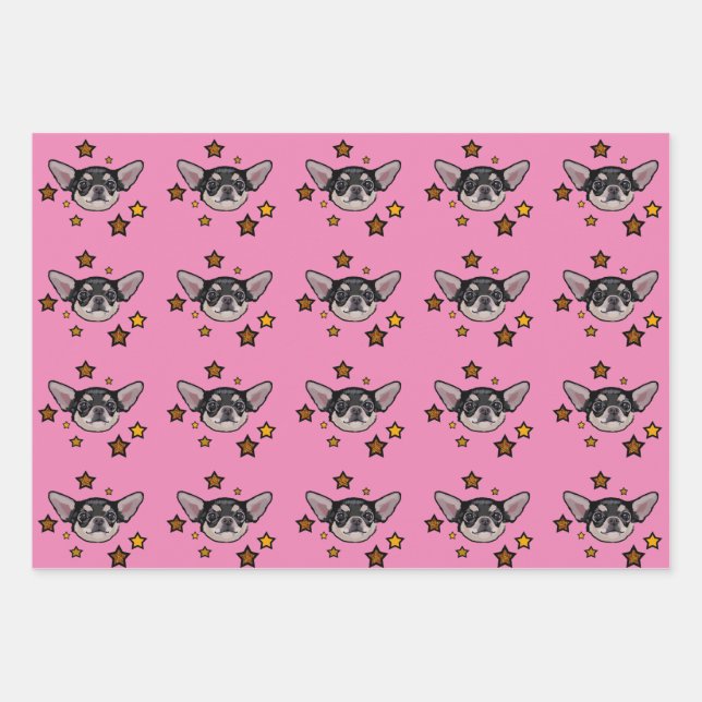 Chihuahua Gift Wrap Set (Front)