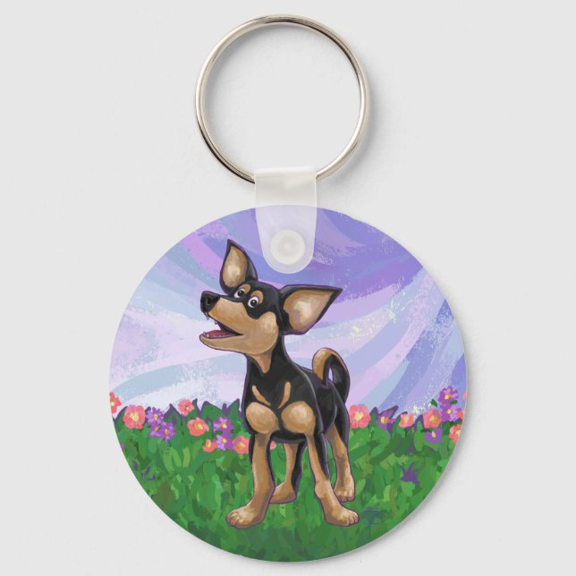 Chihuahua Gifts & Accessories Key Ring (Front)